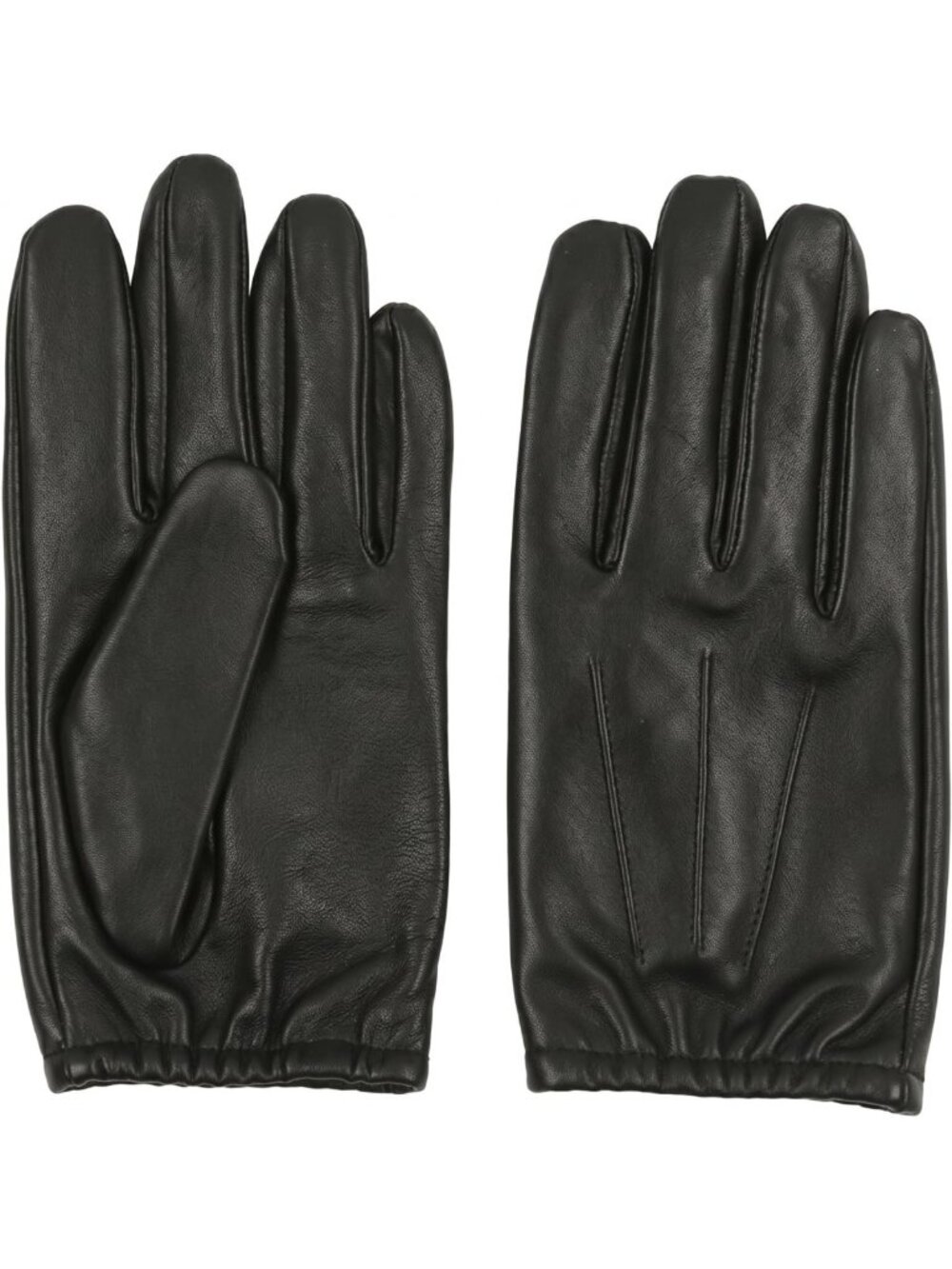 Premium Black Leather Security Search Gloves - Sizes XS to 2XL, Durable